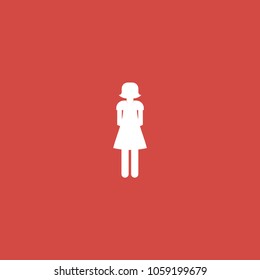 woman icon. sign design. red background