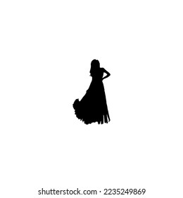 Woman icon. Simple style beauty shop big sale poster background symbol. Woman brand logo design element. Woman t-shirt printing. vector for sticker.