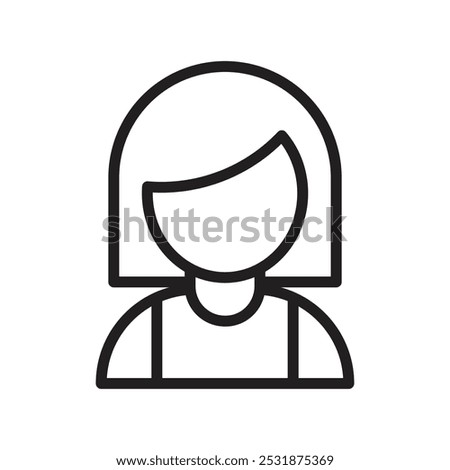 Woman icon Simple thin outline