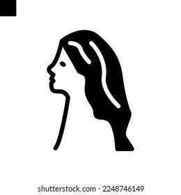 woman icon solid style vector