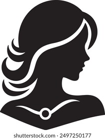 Woman icon Symbol, Businesswoman, woman linear icon, female avatar, or user concept. User Person Profile Avatar Girl Face Vector icon. Lady Teacher Representation. Monochrome icon Vector Style