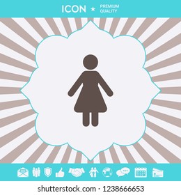 Woman icon symbol. Graphic elements for your design