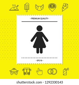 Woman icon symbol. Graphic elements for your design