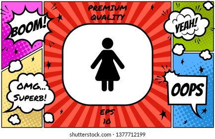 Woman icon symbol. Graphic elements for your design