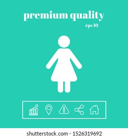 Woman icon symbol. Graphic elements for your design