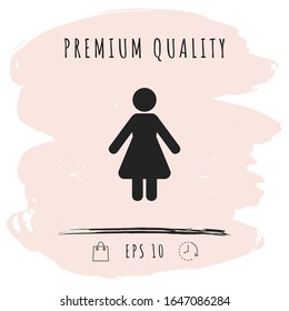 Woman icon symbol. Graphic elements for your design