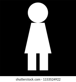 Woman icon, vector