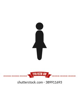 Woman Icon Vector. 