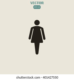 Woman Icon Vector. 