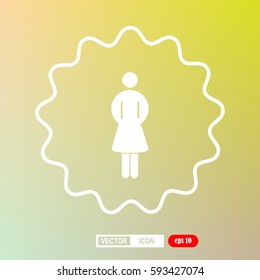 Woman, icon, vector