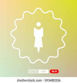 Woman, icon, vector