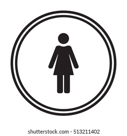 Woman Icon, vector. Flat design.