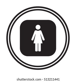 Woman Icon, vector. Flat design.