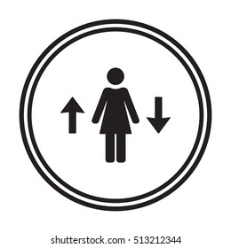 Woman Icon, vector. Flat design.