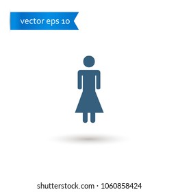 woman. woman icon. woman vector. flat style. sign design vector. sign design. Vector EPS 10