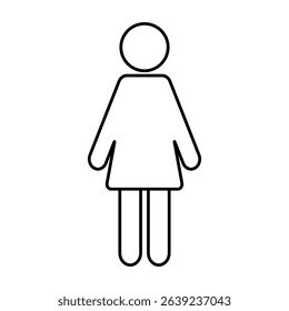 Woman icon vector. Girl illustration sign. Mom symbol or logo.