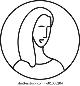 Woman icon. Vector illustration