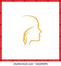 Woman icon vector illustration eps10. Isolated badge for website or app - stock infographics