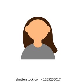 Woman icon vector illustration on white background. Eps10