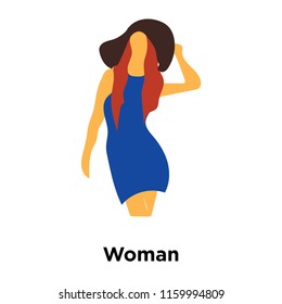 Woman icon vector isolated on white background, Woman transparent sign , standing human or people cartoon character illustration