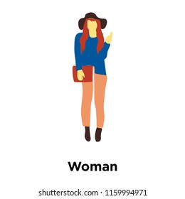 Woman icon vector isolated on white background, Woman transparent sign , standing human or people cartoon character illustration