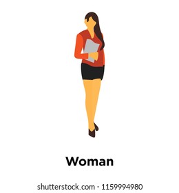 Woman icon vector isolated on white background, Woman transparent sign , standing human or people cartoon character illustration