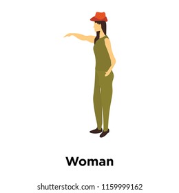 Woman icon vector isolated on white background, Woman transparent sign , standing human or people cartoon character illustration