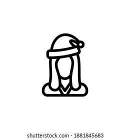 Woman icon in vector. Logotype