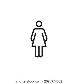 WOMAN icon in vector. Logotype