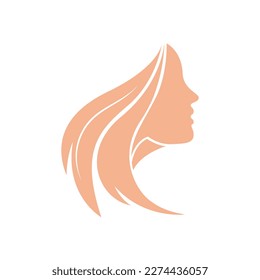 Woman icon vector. Woman salon logo sign.