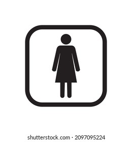 woman icon vector sign on white background