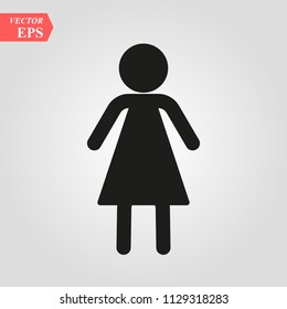 woman icon. vector sign symbol on white background