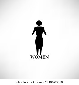 woman icon. vector sign symbol