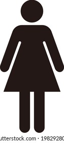 woman icon. vector sign symbol on white background