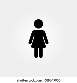 woman icon. vector sign symbol on white background