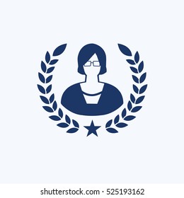 Woman icon,clean vector