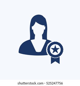Woman icon,clean vector