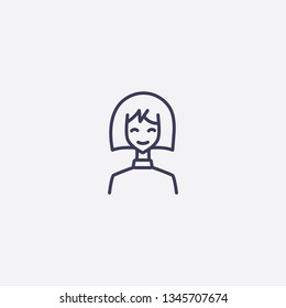 woman icon.Outline woman vector, illustrated icon for modern web and mobile design