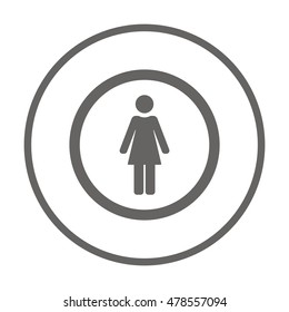Woman Icon,vector. Flat design.
