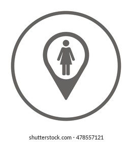 Woman Icon,vector. Flat design.