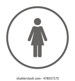 Woman Icon,vector. Flat design.