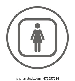 Woman Icon,vector. Flat design.