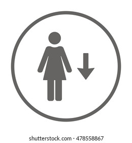 Woman Icon,vector. Flat design.