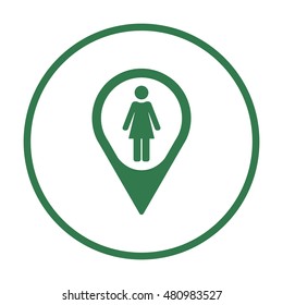 Woman Icon,vector. Flat design.
