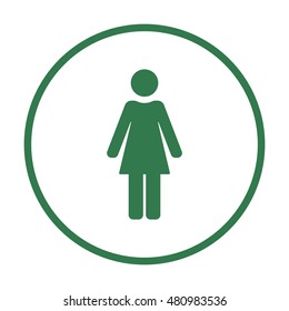 Woman Icon,vector. Flat design.