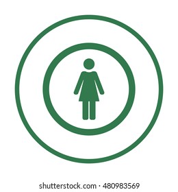 Woman Icon,vector. Flat design.
