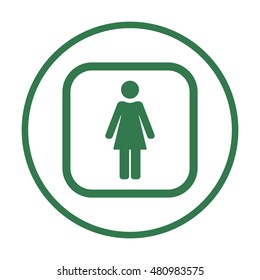 Woman Icon,vector. Flat design.