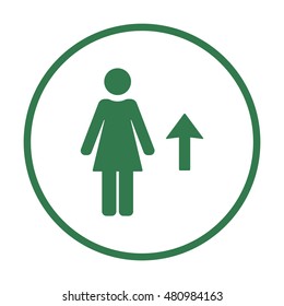 Woman Icon,vector. Flat design.