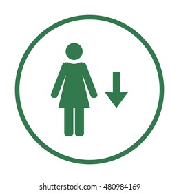Woman Icon,vector. Flat design.