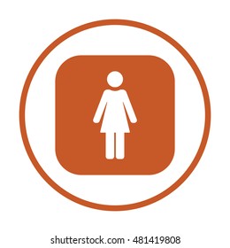 Woman Icon,vector. Flat design.
